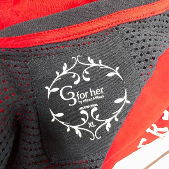 G3 Women University of Maryland Tee T-Shirt Size Extra Large Red M235 -16 - Picture 5 of 12